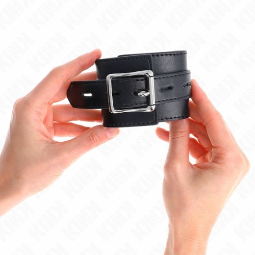 Kink Adjustable Black Wrist Restraints for Safe BDSM Experiences