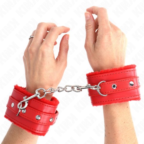 Kink Premium Padded Wrist Restraints Red