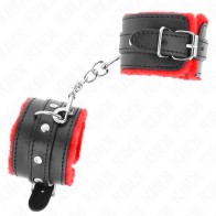 KINK Premium Padded Cuffs - Red with Adjustable Strap