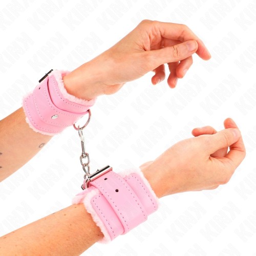 Kink Pink Fleece Wrist Restraints - Control and Comfort