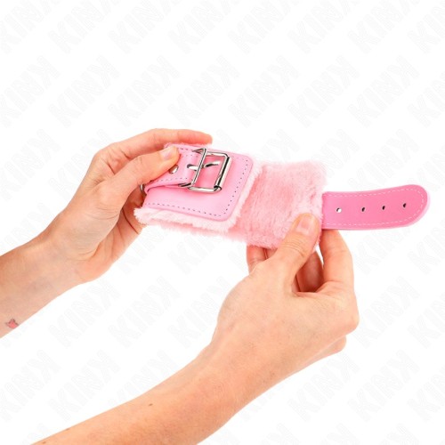 Kink Pink Fleece Wrist Restraints - Control and Comfort