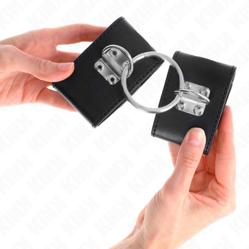 Kink Fixed Wrist Cuffs with Ring and Lock