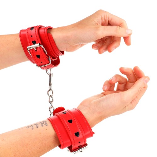 Kink Heart Studded Adjustable Wrist Cuffs