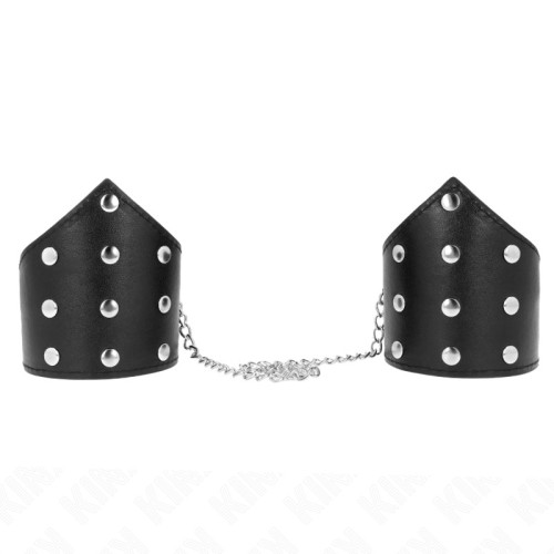 Kink Spiked Style Wrist Cuffs with Adjustable Chain