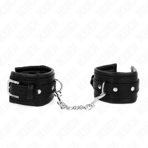 Kink Adjustable Rhinestone Buckle Cuffs - BDSM Gear