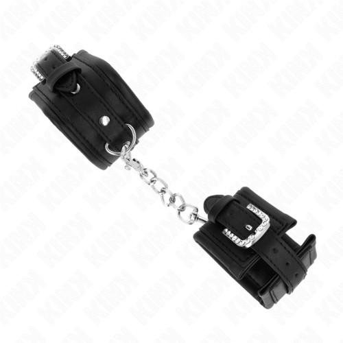 Kink Adjustable Rhinestone Buckle Cuffs - BDSM Gear