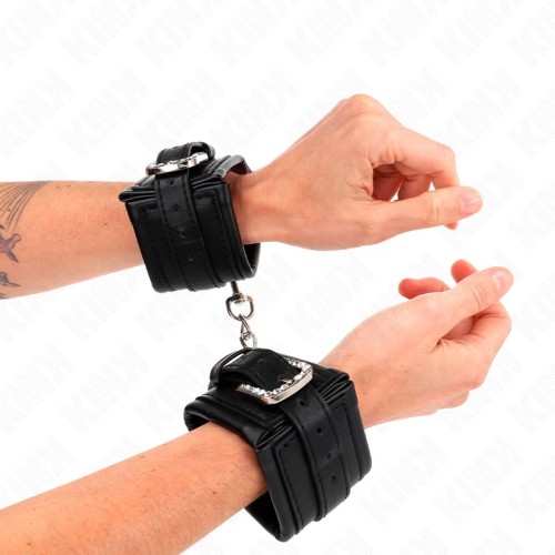 Kink Adjustable Rhinestone Buckle Cuffs - BDSM Gear