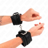 Kink Adjustable Rhinestone Buckle Cuffs - BDSM Gear
