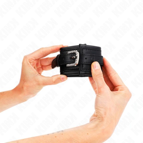 Kink Adjustable Rhinestone Buckle Cuffs - BDSM Gear