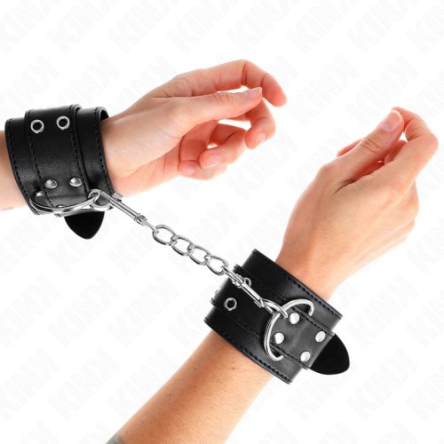 Kink Muñequeras Doble Tachuelas para Juegos BDSM