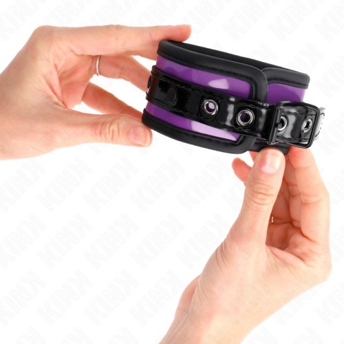 Kink Adjustable Neoprene Wrist Cuffs Purple