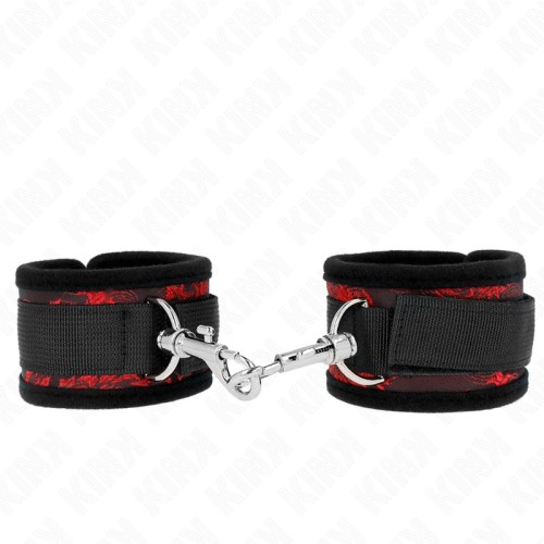 Kink Scandal Design Wrist Cuffs Red-Black - BDSM Gear