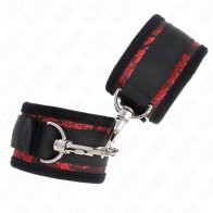 Kink Scandal Design Wrist Cuffs Red-Black - BDSM Gear