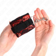 Kink Scandal Design Wrist Cuffs Red-Black - BDSM Gear