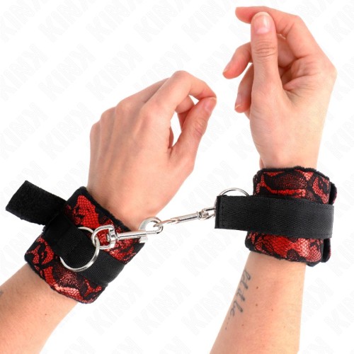 Kink Scandal Design Wrist Cuffs Red-Black - BDSM Gear
