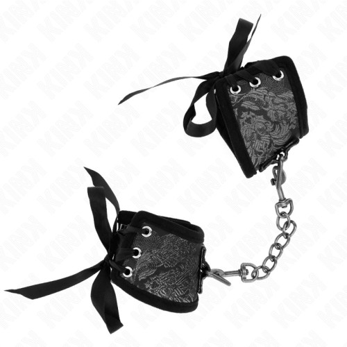 Muñequeras Negras Kink Elegantes Para Juegos BDSM