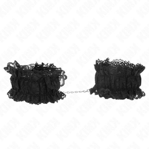 Black Lace Wrist Restraints by Kink