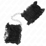 Black Lace Wrist Restraints by Kink