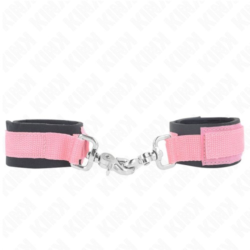 Kink - Adjustable Pink Neoprene Wrist Cuffs for BDSM