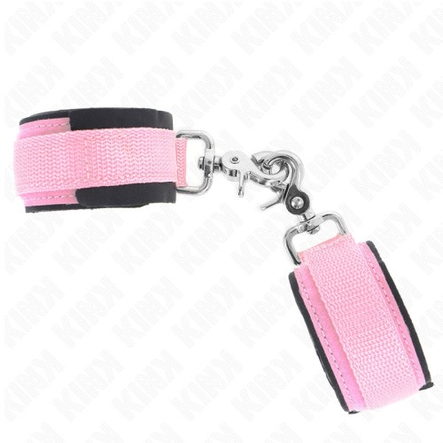 Kink - Adjustable Pink Neoprene Wrist Cuffs for BDSM