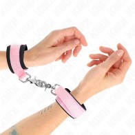 Kink - Adjustable Pink Neoprene Wrist Cuffs for BDSM