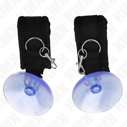 Kink Adjustable Black Wrist Cuffs with Suction Cup