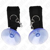 Kink Adjustable Black Wrist Cuffs with Suction Cup