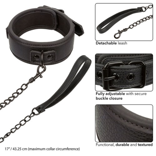 Nocturnal Adjustable Collar & Leash - Elegance and Control