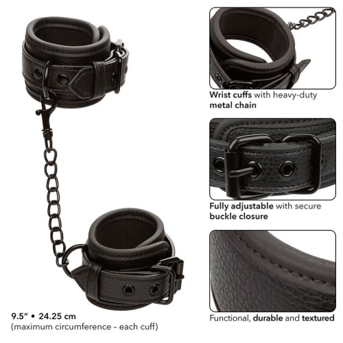 Nocturnal Adjustable Leather Handcuffs