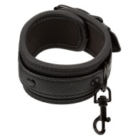 Nocturnal Adjustable Leather Ankle Cuffs Black - Enhanced Bondage Experience