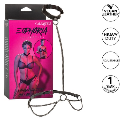 Euphoria Halter Collar & Leash with Chain