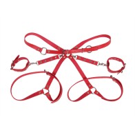 Subblime Red Bondage Handcuffs - Seductive and Comfortable