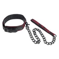 Scandal Adjustable Collar with Metal Leash