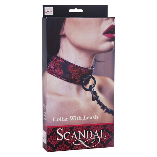 Scandal Adjustable Collar with Metal Leash