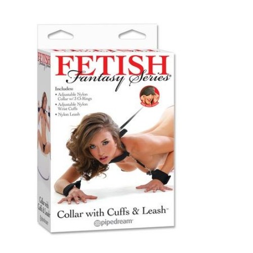 Collar Fetish Con Esposas para Control Íntimo