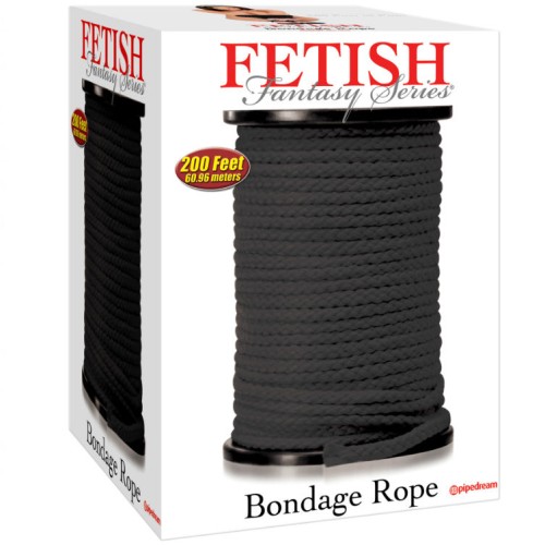 Bondage Series Silk Rope Black 60.96 Meters