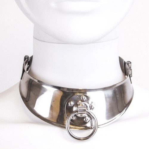 Restraining Collar with Ring for Fetish Play