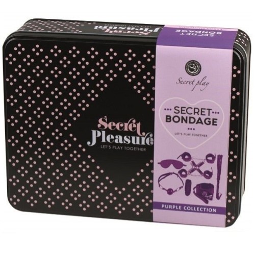 Secretplay - 8 Piece Bondage BDSM Set Purple/Black