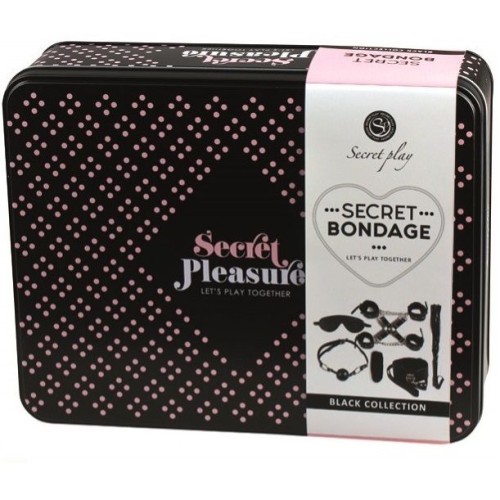 Secretplay - BDSM Bondage Set 8 Pcs Black - Complete Pleasure Kit