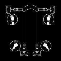 Fetish Submissive Master Position Restraint Set