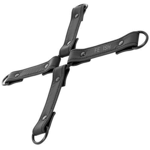 Fetish Submissive Vegan Leather Connector Cuffs