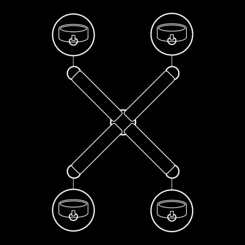 Fetish Submissive Vegan Leather Connector Cuffs