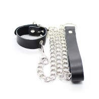 Leather Penis Collar with Adjustable Strap