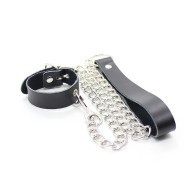 Leather Penis Collar with Adjustable Strap