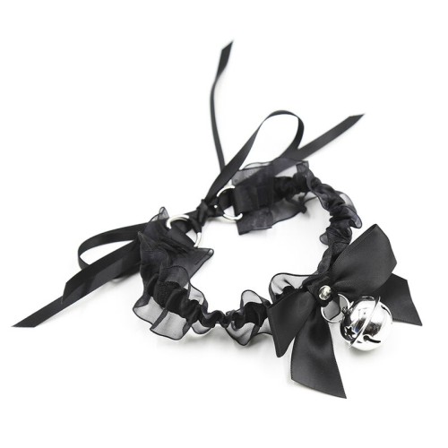 Fetish Lace Collar with Bell | Elegant Accessory