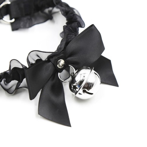 Fetish Lace Collar with Bell | Elegant Accessory