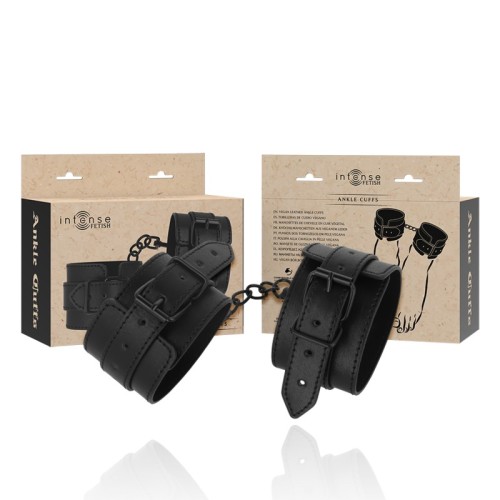 Intense Vegan Leather Ankle Cuffs for Bold Play