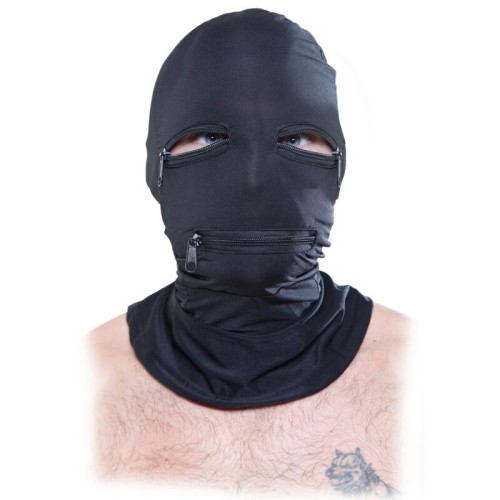 Black Zippered Balaclava for BDSM Play