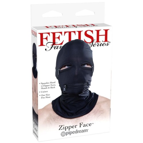 Black Zippered Balaclava for BDSM Play