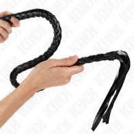 Kink Snake Whip with Hand Ring Black 65 cm - Explore Your Desires